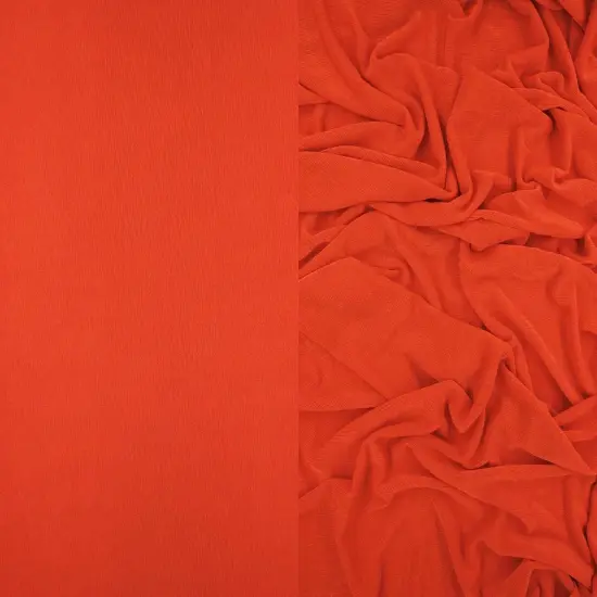 1 Yard Slinky Rib Knit Fabric 1x1 Solid Polyester Spandex Stretch 52/54 Inches Wide Tomato {1}