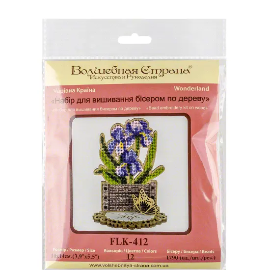 Bead embroidery kit on wood FLK-412 {4}