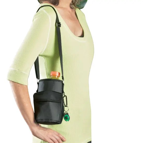 Collections Etc Water Bottle Holder With Shoulder Strap {2}