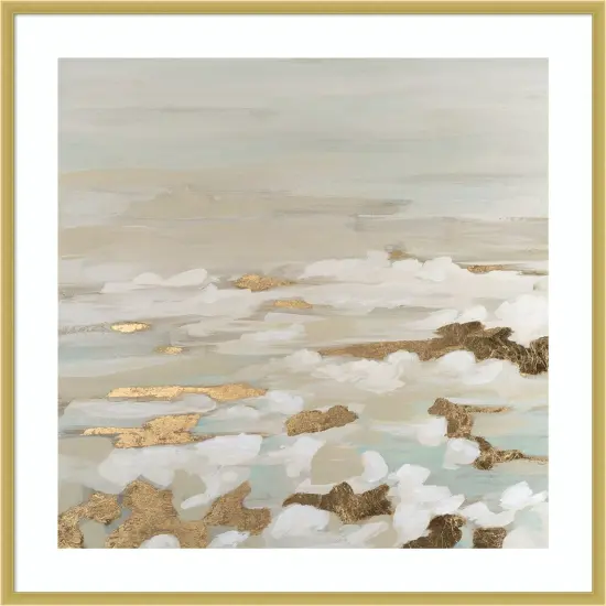 Gilded Surf I by June Erica Vess Wood Framed Wall Art Print {1}