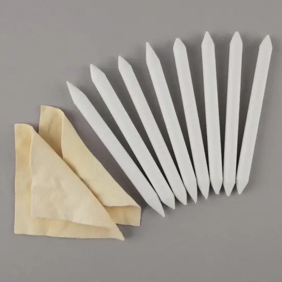 SoHo Urban Artist Blending Stumps & Chamois Tube &ndash; 8-Piece Set for Sketching, Shading & Blending {4}