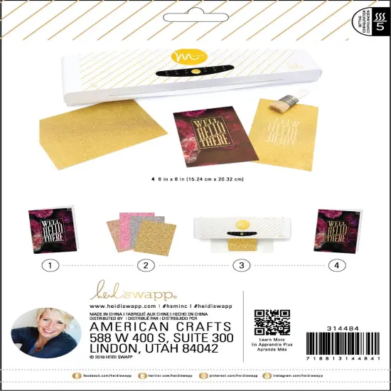 Heidi Swapp Minc Glitter Sheets 6"X8" 4/Pkg {3}