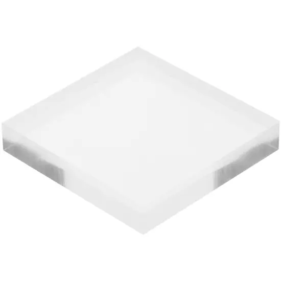 Plymor Clear Acrylic Square Polished Edge Display Base, 1.25" W x 1.25" D x 0.25" H {2}