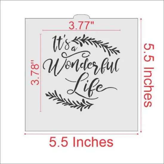 It's a Wonderful Life Cookie & Craft Stencil | CM169 by Designer Stencils | Cookie Decorating Tools | Baking Stencils for Royal Icing, Airbrush, Dusting Powder | Craft Stencils for Canvas, Paper, Wood | Reusable Food Grade Stencil {2}