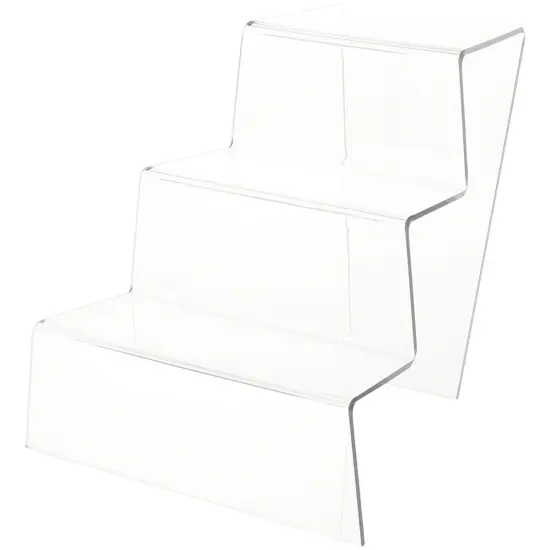 Plymor Clear Acrylic Tapered Display Stairs, 12" H x 12" W x 12.5" D {2}