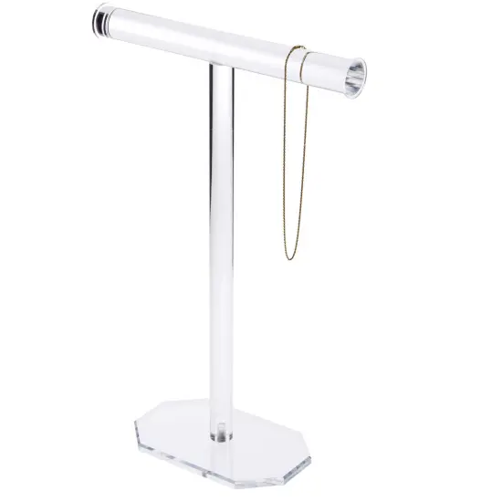 Plymor Clear Acrylic T-Bar Necklace Display Stand, 18" H x 12" W x 5" D {3}