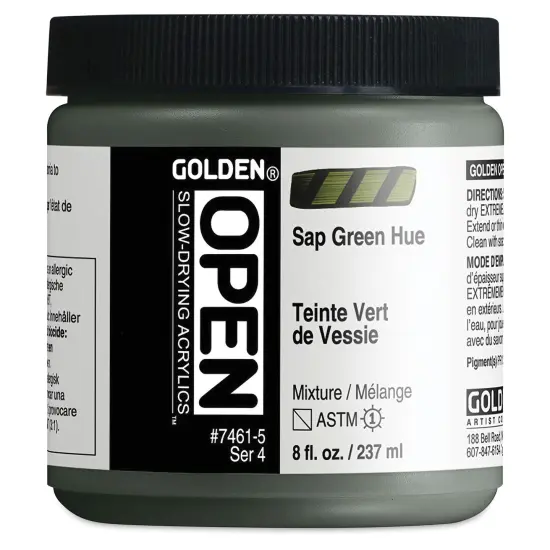 Golden Open Acrylics - Sap Green Hue, 8 oz Jar {2}