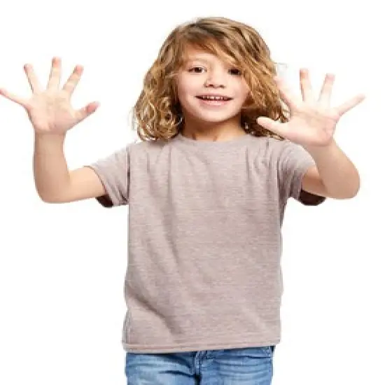 US Blanks&reg; Toddler Tri-Blend Crewneck T-Shirt Tri brown {1}