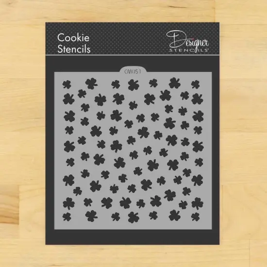 Shamrock Miniprint Cookie & Craft Stencil | CM051 by Designer Stencils | Cookie Decorating Tools | {2}