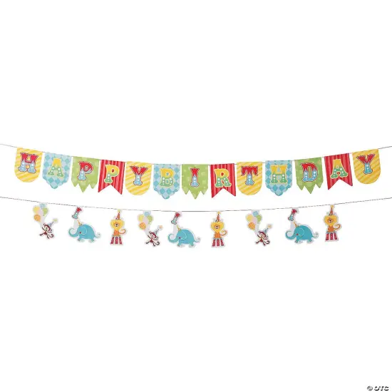1st Birthday Circus Garland - 2 Pc. {2}