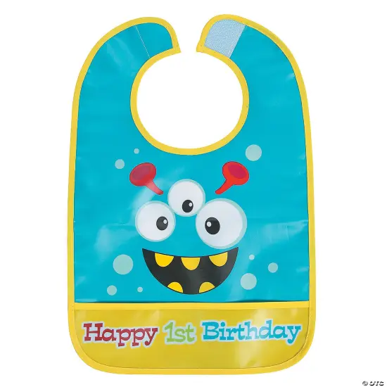 1st Birthday Mini Monster Bib {1}