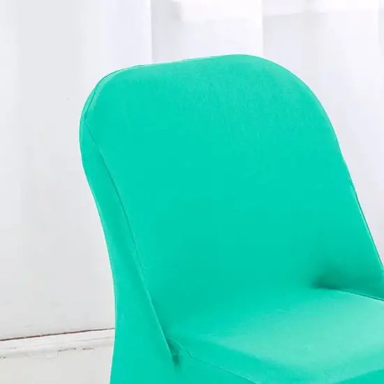 1 Piece Tiff Blue or Aqua Blue Spandex Chair Cover for Stretch Folding Seating {3}