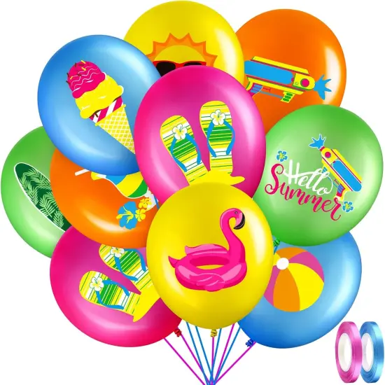 50 Pcs Summer Theme Party Balloons {1}