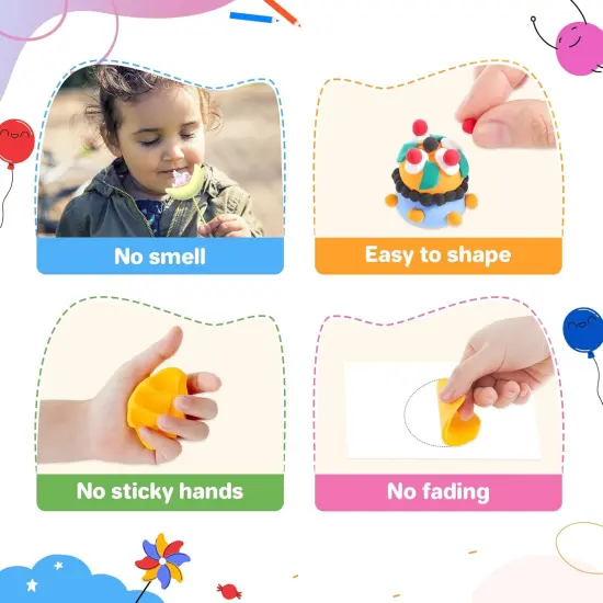 Air Dry Clay 102 Colors, Modeling Clay for Kids, DIY Model Magic Clay, Molding Clay Kit with Sculpting Tools, Non-Sticky Soft and Super Light, Arts and Crafts Gift for Boys Girls Kids. {3}