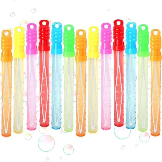 24 Pack 10&rsquo;&rsquo; Mid Bubble Wands Assortment, 6 Colors Bubble Wands 3 OZ Party Favors Kids Summer Toys {2}