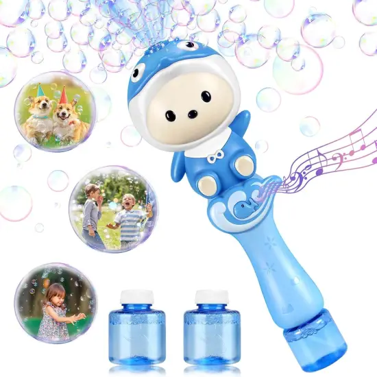Bubble Toys Bubble Wands for Kids Light Up Bubbles Machine Blower Maker with Bubble Solution Outdoor Toy Gift {1}