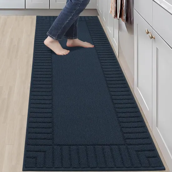 Kitchen-Rugs-and-Mats Non Slip Kitchen Runner Rug Absorbent Kitchen Mats for Floor Machine Washable Kitchen Floor Mat,Navy Blue 24&rdquo;x71&rdquo; {1}