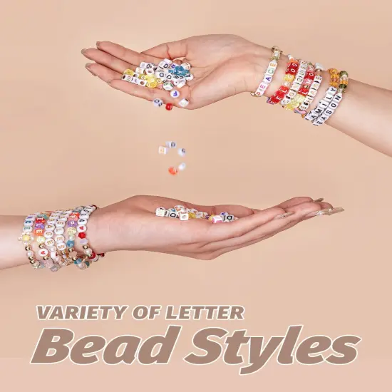 1650 Pcs Letter Beads with Extra Vowels and Number Beads- Letter Beads for Bracelet- Bracelet Letter Beads- Letter Beads for Friendship Bracelets {4}