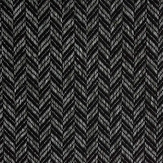 Chevron Durable Upholstery Fabric Ebony {3}
