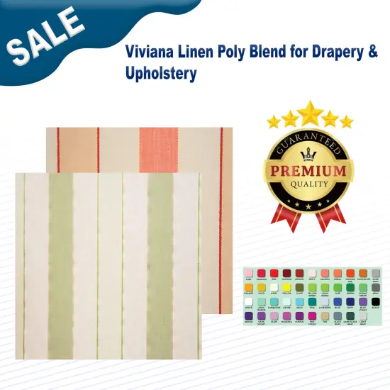 Viviana Linen Poly Blend for Drapery & Upholstery Natural {2}