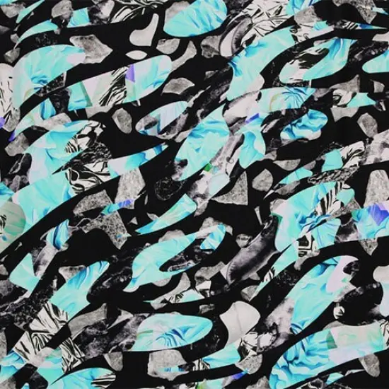 Broken Mirrors Printed Spandex Fabric {2}