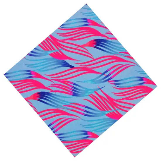 Abstract Tossed Fronds Printed Spandex Fabric Pink {4}