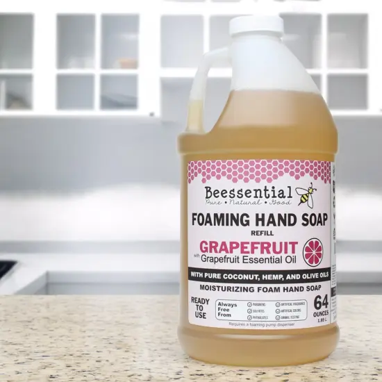 Beessential Foaming Hand Soap Refill Grapefruit 64 Fluid Ounce {4}