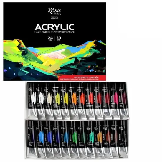 Rosa Gallery Acrylic Paint Set 24 colors (0.68 oz each) {2}