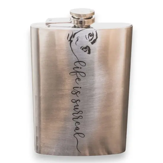 8oz Life is Surreal Stainless Steel Flask {1}