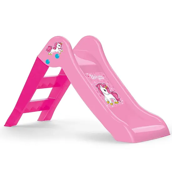 Dolu: My First Slide: Unicorn & Pink - Indoor/Outdoor Toy, Foldable Slope, 2 Step Ladder, Durable Plastic, Playground Equipment, Toddlers Kids Ages 2+ {1}