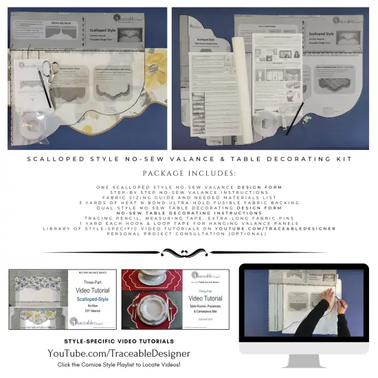 Scalloped Cornice-Valance Kit &ndash; Make Perfectly Shaped Window Treatments Without a Sewing Machine {4}