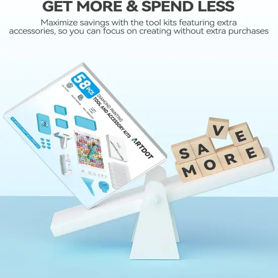 Inclusive Diamond Art Accessories Kits for Adults, Diamond Painting Tools with Bead Organizers and Storage Pens Sealer Roller Diamond Art Supplies for Beginners {4}