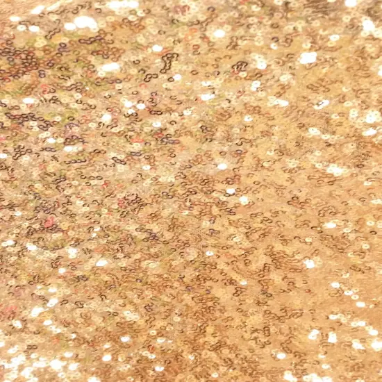 1 Yard Gold Glitz Sequin Fabric Polyester Shiny Textured Material 52/54 Inches Wide {1}