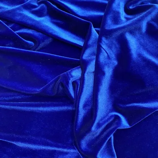 1 Yard Royal Stretch Velvet Velour Fabric Soft Texture with Fluid Heavy Drape 58/60 Inches Wide {1}