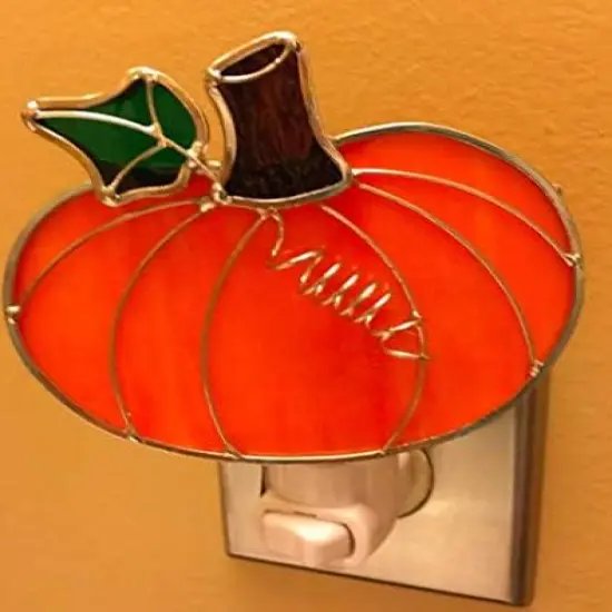 Stained Glass Pumpkin Night Light {1}