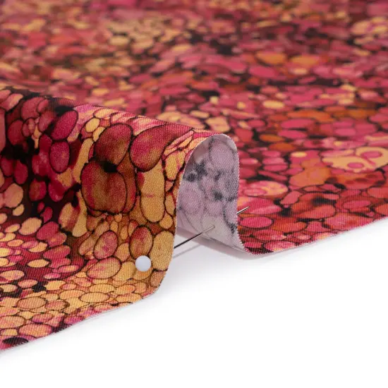 1 Yard Rose Petal Bubbles Quilting Cotton Fabric Bliss Collection Pink Red White 43 inch Width {2}