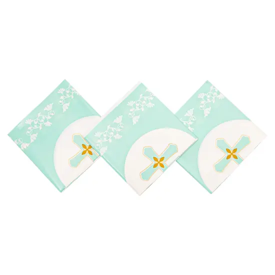 3 Pack Disposable Plastic Table Covers, Baptism Decorations, Easter Tablecloth (54 x 108 In) White {7}
