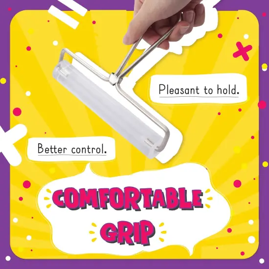 Acrylic Polymer Clay Roller, Slab Rolling Pin with Handle for Arts and Crafts, 6 in Clear {4}