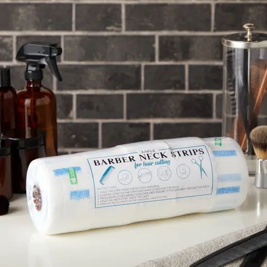 500 Pack Disposable Barber Neck Strips for Hair Cutting, Salon, Barbershop Supplies (White, 2.4 x 11 In, 5 Rolls) Multicolor {3}