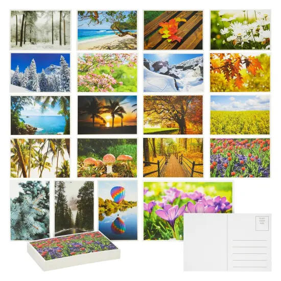 Best Paper Greetings 40 Pack Nature Postcards for Mailing, 4x6 Blank Scenic Postcards with 20 Assorted Landscape Photos, Pretty Post Cards for Travel, Crafting, Greeting Cards Multicolor {1}