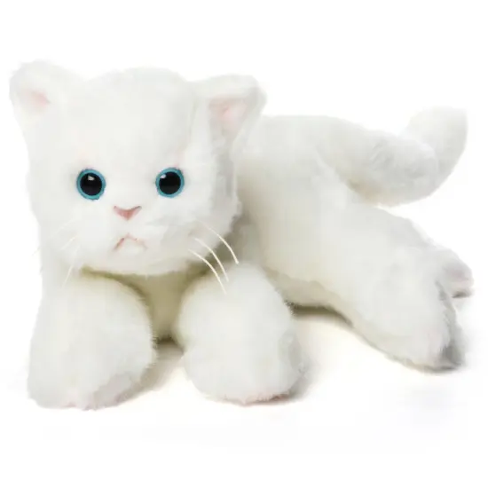 Bearington Collection Muffin Plush White Cat Stuffed Animal, 15 Inch, For Ages 3-14 {1}