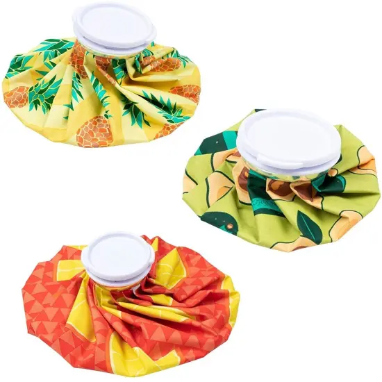 3 Pack Ice Pack For Cooler Reusable, Pain Relief Essentials, Injuries, Swelling, 3 Colorful Designs (3 Sizes) Multicolor {1}