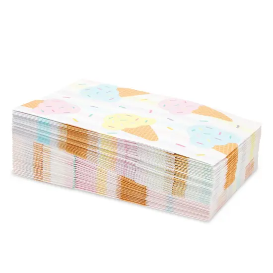 Ice Cream Party Favor Bags for Kids Birthday Decorations (36 Pack) White {5}