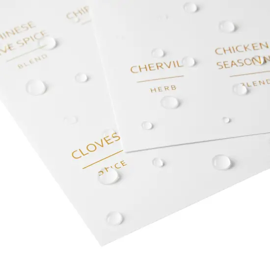 Talented Kitchen 140 Pack of Minimalist Style Spice Jar Labels, Preprinted, Water Resistant Stickers (Gold Text) {5}