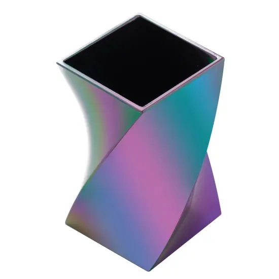 Zodaca Stylish Wave Pen Holder, Pencil Cup Desk & Makeup Brushes Organizer, Aurora Themed Blue {3}