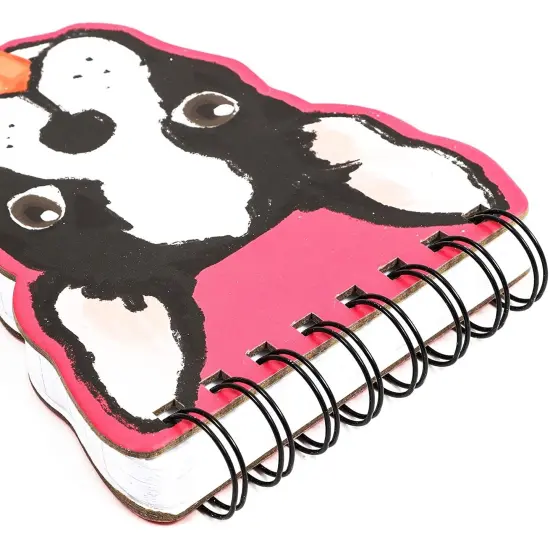 Dog Lover's Hardcover Notebook Set, 3 Die Cut Spiral Notepads (5.5 x 4.5 Inches, 3 Pack) Multicolor {6}