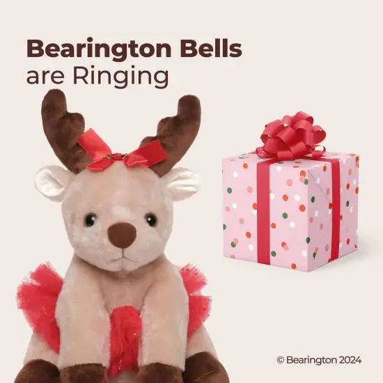 Bearington Dazzling Dancer Ballerina Doll Plush, 13 Inch Reindeer Stuffed Animal, Ideal Christmas Dolls for Girls Gift for Toddlers, Kids & Teen, For Ages 3-14 Red {5}