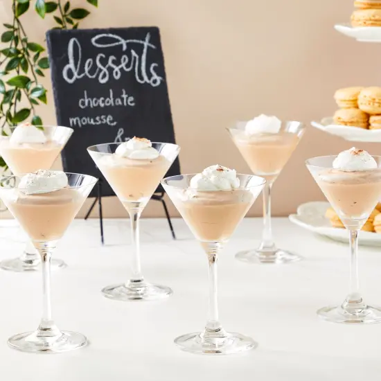 5 oz Mini Martini Glasses Set of 6 - Small Cocktail Stem Glasses for Dessert, Margaritas, Classic Barware Accessories Clear {2}