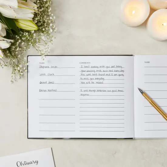 In Loving Memory Funeral Guest Book for Memorial Service, Celebration of Life (94 Pages, 11 x 8.5 in) Multicolor {3}