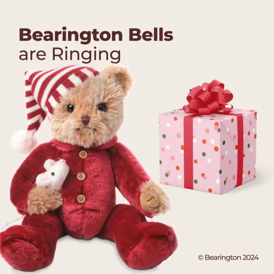 Bearington Sleepy and Squeek Christmas Teddy Bear, Christmas Bear Decor, 14 Inch Holiday Bear, Ideal Christmas Bear Gift for Toddlers, Kids & Teens, For Ages 3-14 Brown {5}